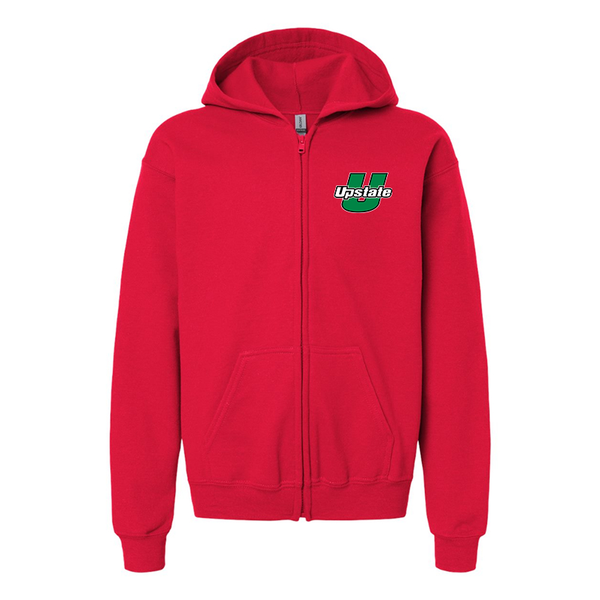 Gildan Heavy Blend Youth USC Upstate Spartans Full Zip Hooded Sweatshirt