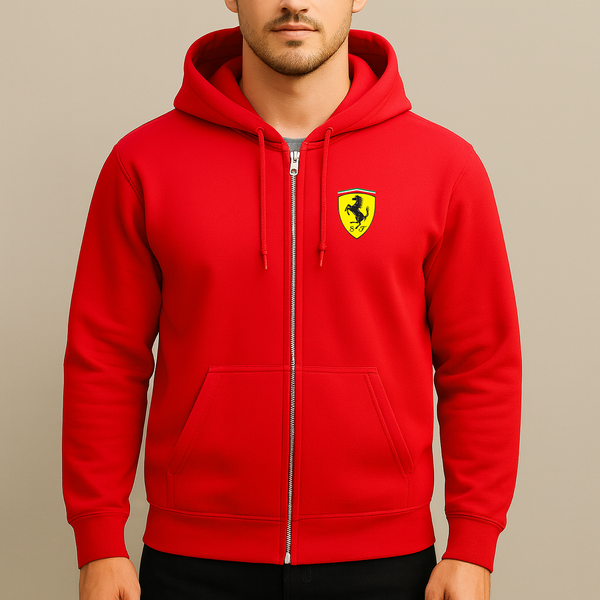 Men’s Ferrari Motorsport Car Zipper Hoodie