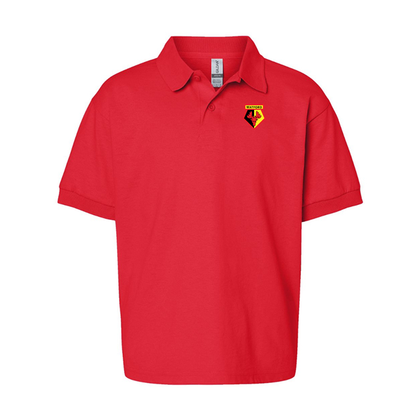 Youth Watford Soccer Gildan Dry Blend Jersey Polo