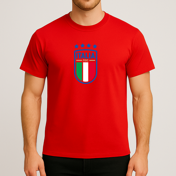 Men's Italy National Soccer Team Cotton T-Shirt