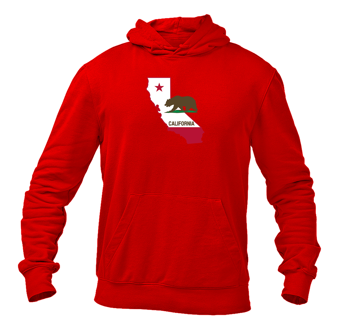 Men's California Bear Map Pullover Hoodie