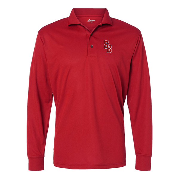 Men's Stony Brook Seawolves  Paragon Prescott Long Sleeve Polo