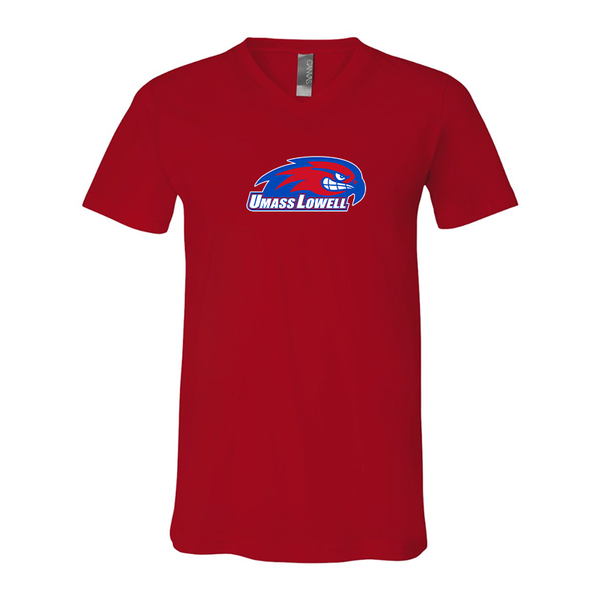 UMass Lowell River Hawks BELLA  CANVAS - Jersey V-Neck T-Shirt