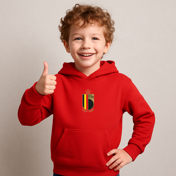 Youth Kids Belgium National Soccer Team Pullover Hoodie