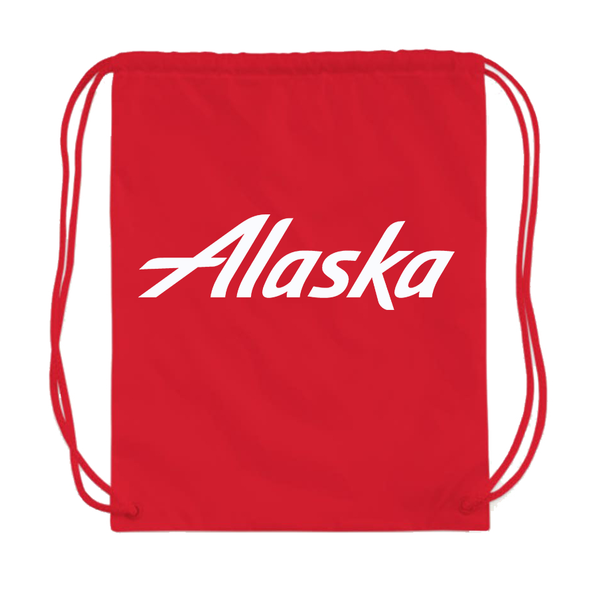 Alaska Airline Drawstring Bag