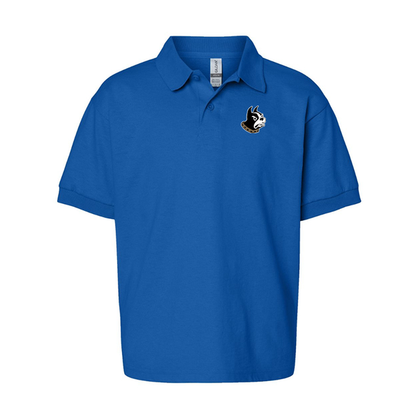 Youth Wofford Terriers Gildan Dry Blend Jersey Polo