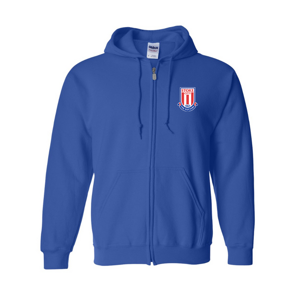 Men's Stoke City Soccer  JERZEES NuBlend Full-Zip Hooded Sweatshirt