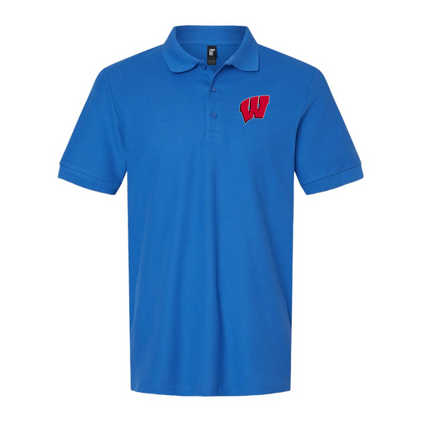 Men's Wisconsin Badgers Gildan Hammer Pique Polo