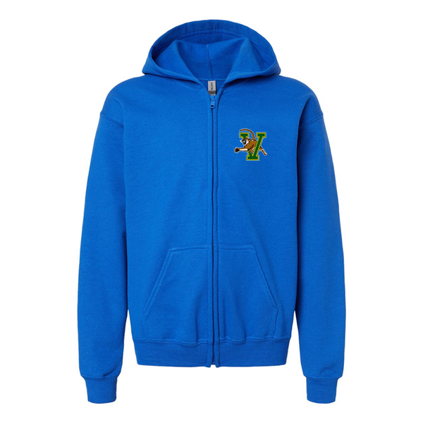 Gildan Heavy Blend Youth Vermont Catamounts Full Zip Hooded Sweatshirt