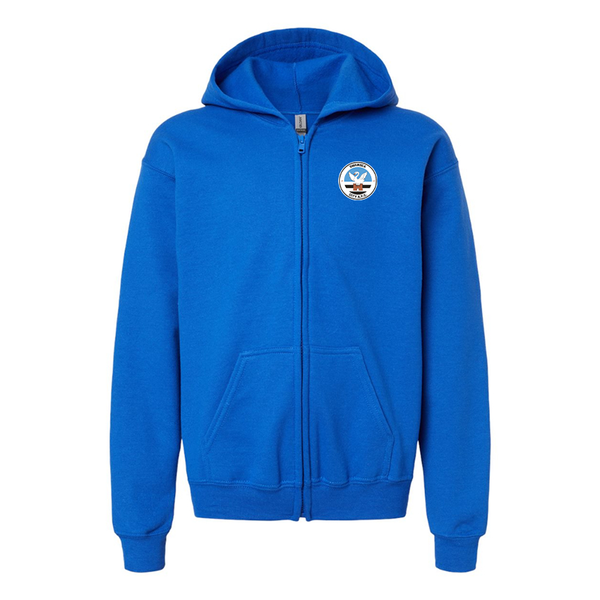 Gildan Heavy Blend Youth  Swansea City Soccer Full Zip Hooded Sweatshirt