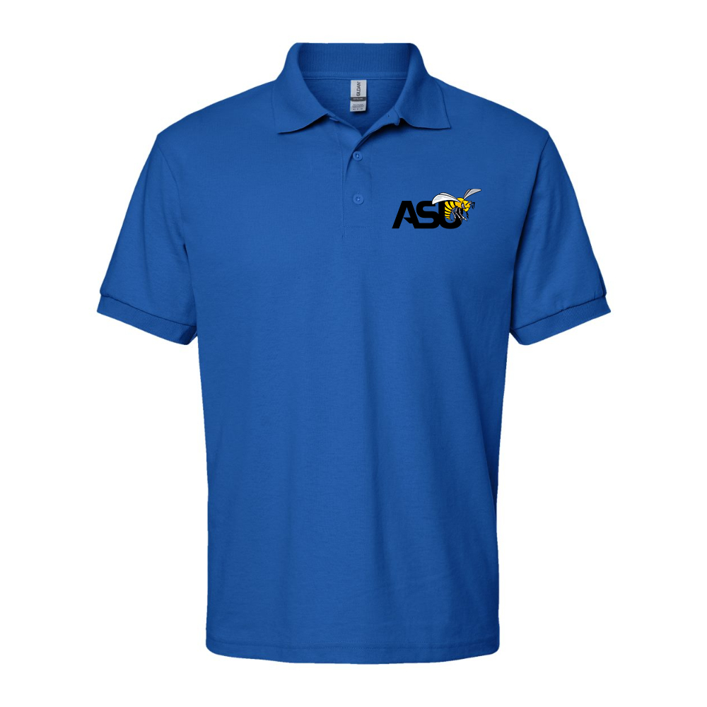 Men's Alabama State Hornets Wildcats Dry Blend Jersey Polo - Blue