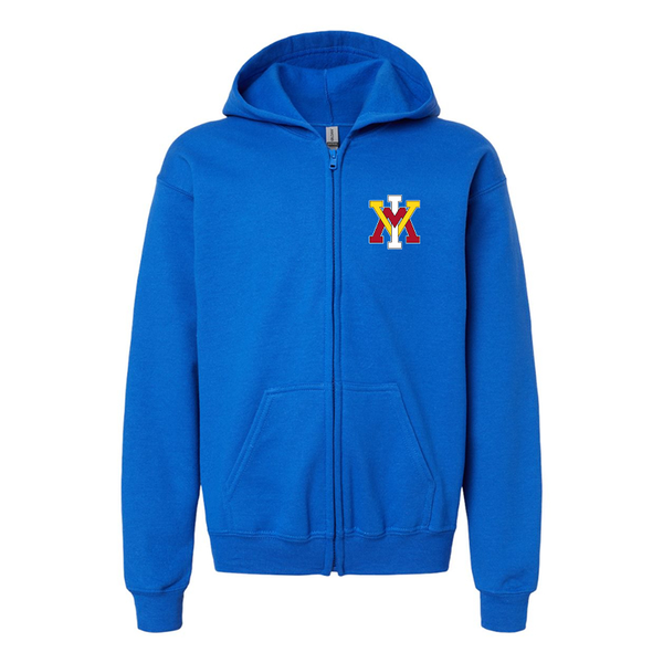 Gildan Heavy Blend Youth VMI Keydets Full Zip Hooded Sweatshirt