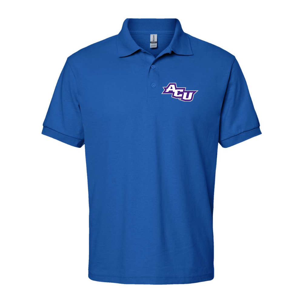 Men's Abilene Christian Wildcats Dry Blend Jersey Polo - Blue