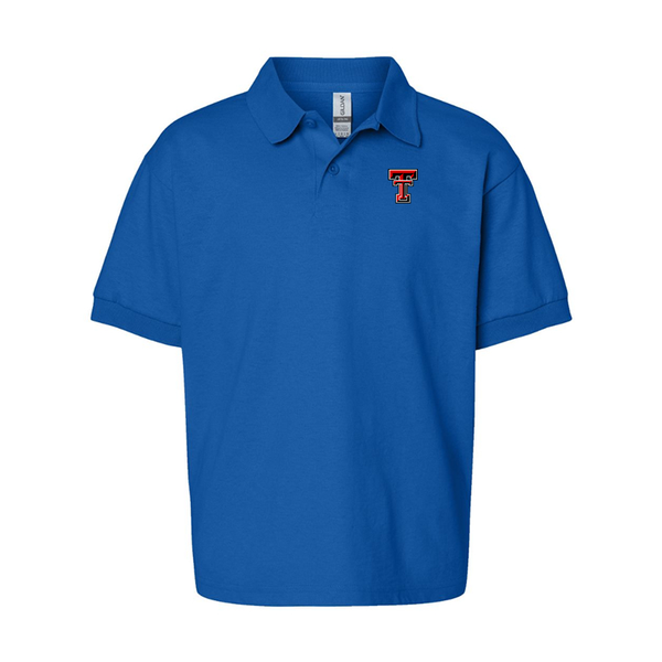 Youth Texas Tech Red Raiders  Gildan Dry Blend Jersey Polo