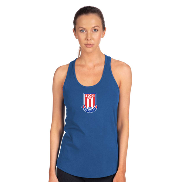 Women's Stoke City Soccer Next Level Ideal Racerback Tank