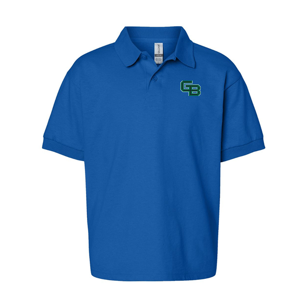 Youth  Wisconsin Green Bay Phoenix Gildan Dry Blend Jersey Polo