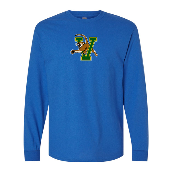Men's Vermont Catamounts  Gildan Heavy Cotton Long Sleeve T-Shirt