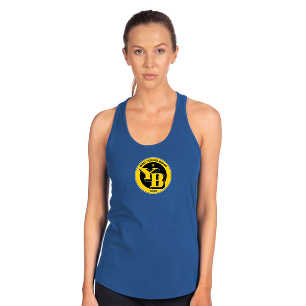 Women's Young Boys Soccer Next Level Ideal Racerback Tank