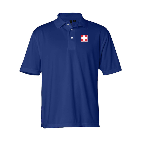 Men's Switzerland National Football Soccer Team Sierra Pacific Moisture Free Mesh Polo