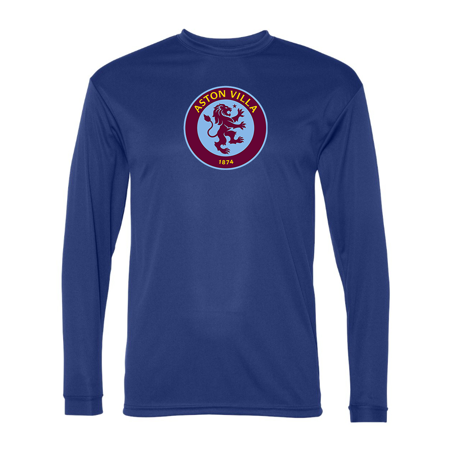 Men's Aston Villa Polyester Long Sleeve T-Shirt