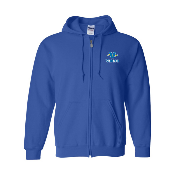 Men's Valero Gas Station JERZEES NuBlend Full-Zip Hooded Sweatshirt