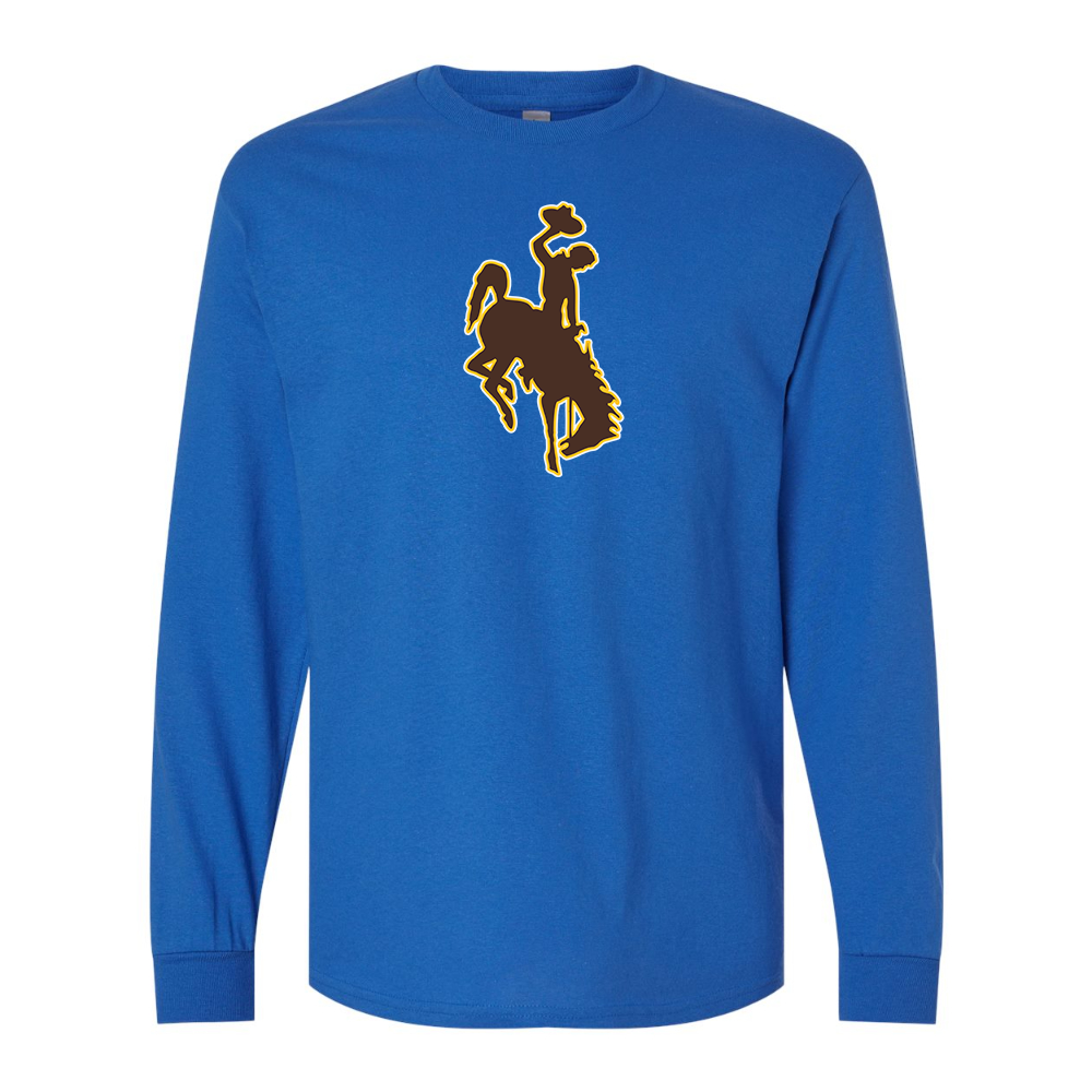 Men's  Wyoming Cowboys Gildan Heavy Cotton Long Sleeve T-Shirt