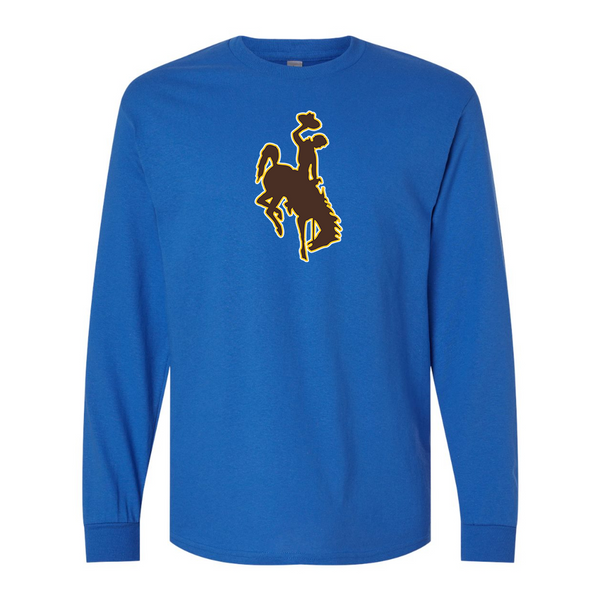 Men's  Wyoming Cowboys Gildan Heavy Cotton Long Sleeve T-Shirt