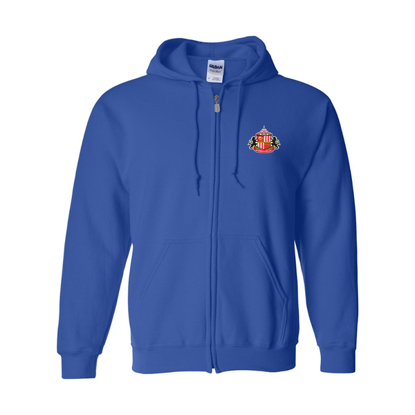 Men's Sunderland AFC Soccer  Gildan  Heavy Blend Full Zip Hooded Sweatshirt