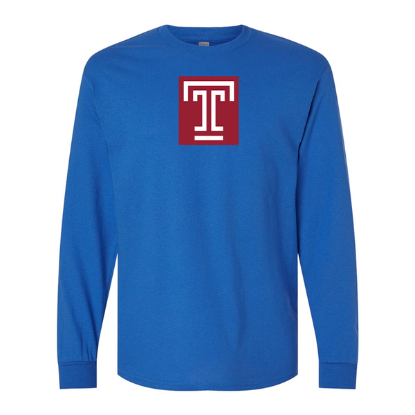 Men's Temple Owls Gildan Heavy Cotton Long Sleeve T-Shirt