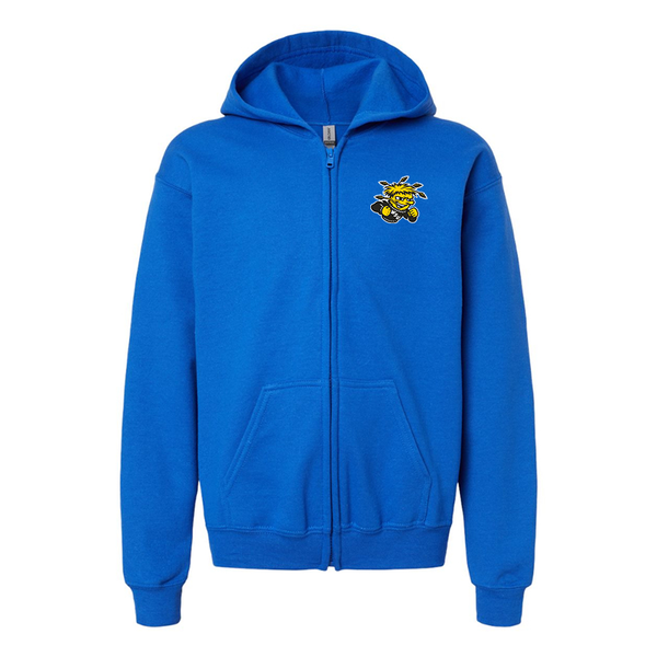 Gildan Heavy Blend Youth Wichita State Shockers  Full Zip Hooded Sweatshirt