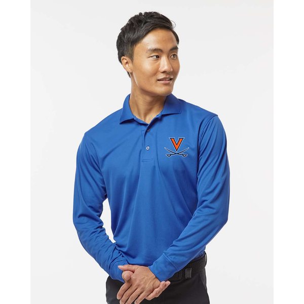 Men's  Virginia Cavaliers Paragon Prescott Long Sleeve Polo