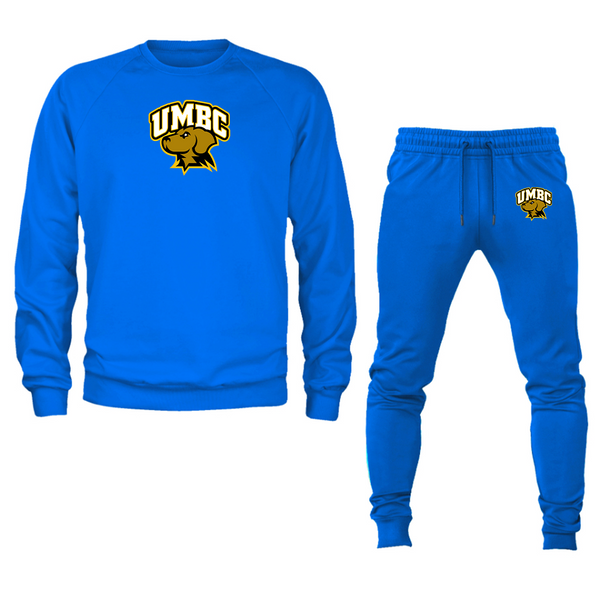 Men's UMBC Retrievers Crewneck Sweatshirt Joggers Suit