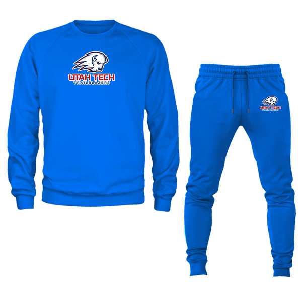 Men's Utah Tech Trailblazers Crewneck Sweatshirt Joggers Suit