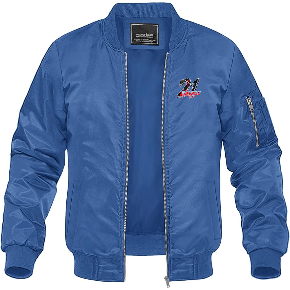 Men's 21 Savage Music Lightweight Bomber Jacket Windbreaker Softshell Varsity Jacket Coat