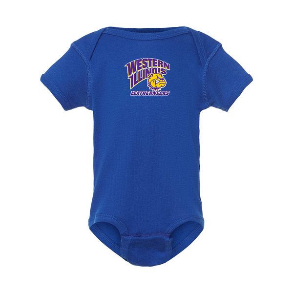 Western Illinois Leathernecks  Rabbit Skins Infant Baby Rib Bodysuit
