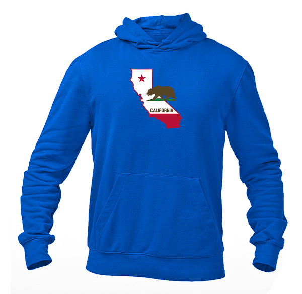 Men's California Bear Map Softstyle Midweight Hooded Sweatshirt