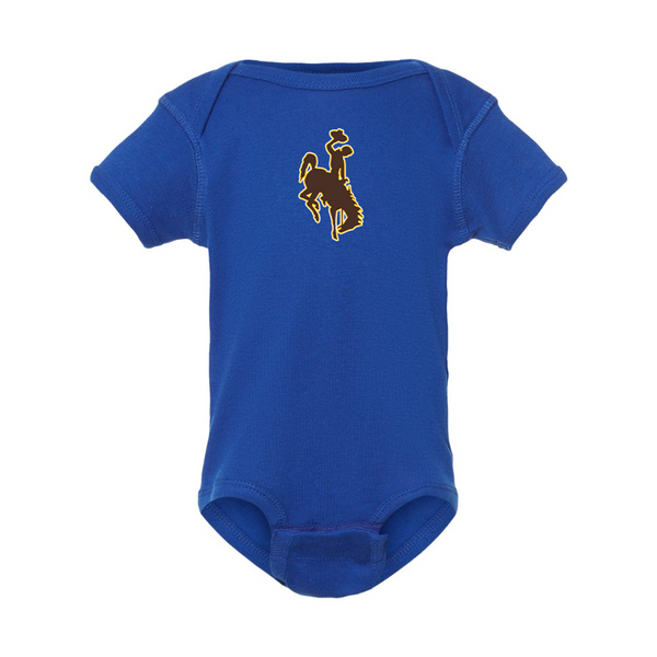 Wyoming Cowboys  Rabbit Skins Infant Baby Rib Bodysuit