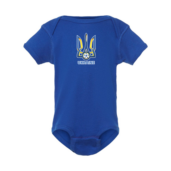 Ukraine National Football Soccer Team Rabbit Skins Infant Baby Rib Bodysuit