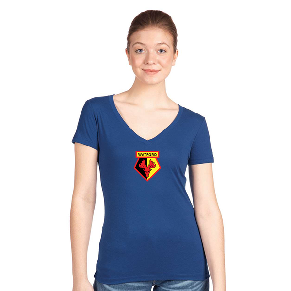 Women's  Watford Soccer  Next Level V-Neck T-Shirt