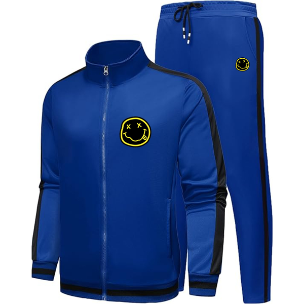 Men's Nirvana Yellow and Black Face Dri-Fit TrackSuit