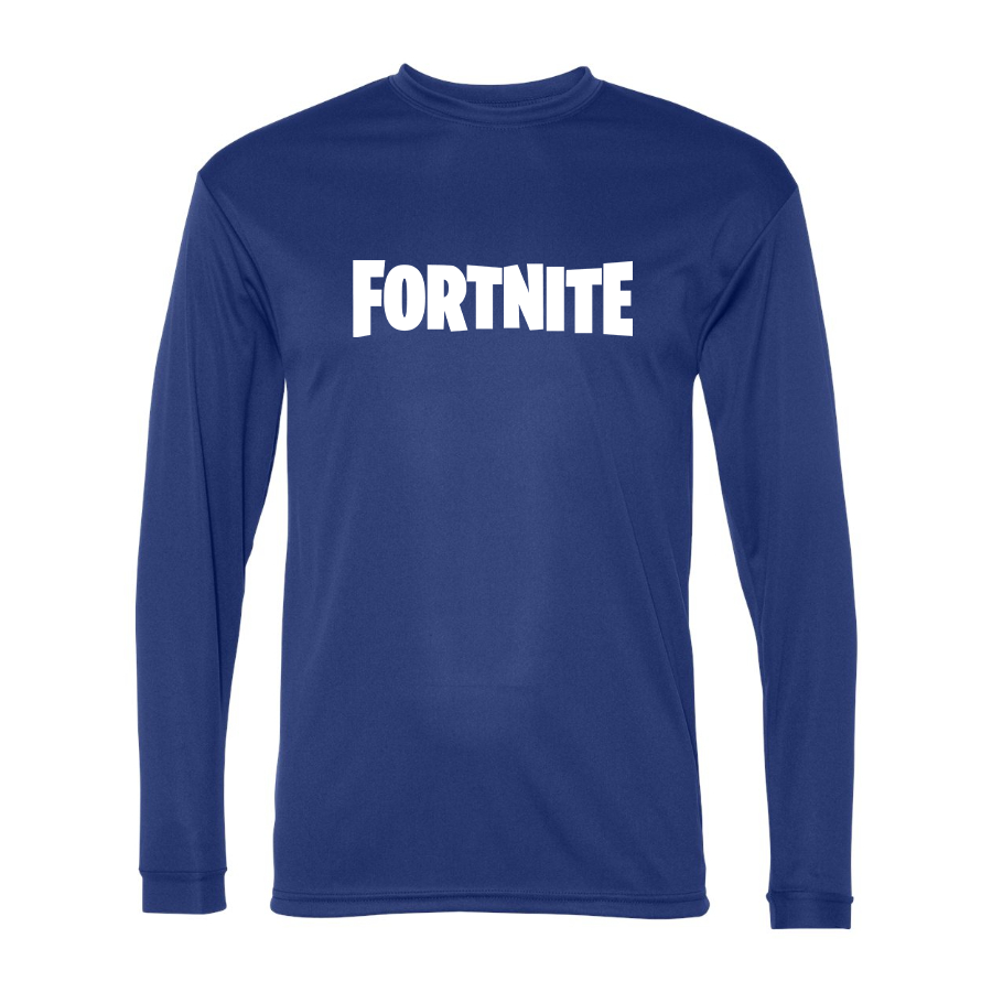 Men’s Fortnite Battle Royale Game- Polyester Long Sleeve T-Shirt