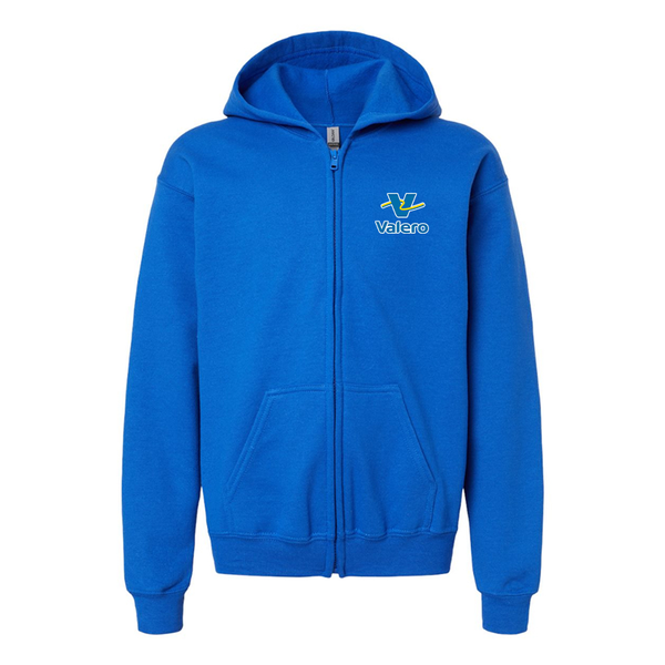 Gildan Heavy Blend Youth Valero Gas Station Full Zip Hooded Sweatshirt