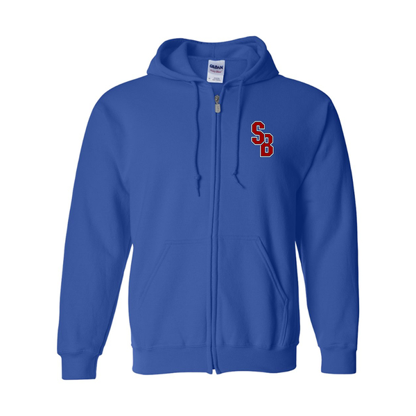 Men's Stony Brook Seawolves  Gildan  Heavy Blend Full Zip Hooded Sweatshirt