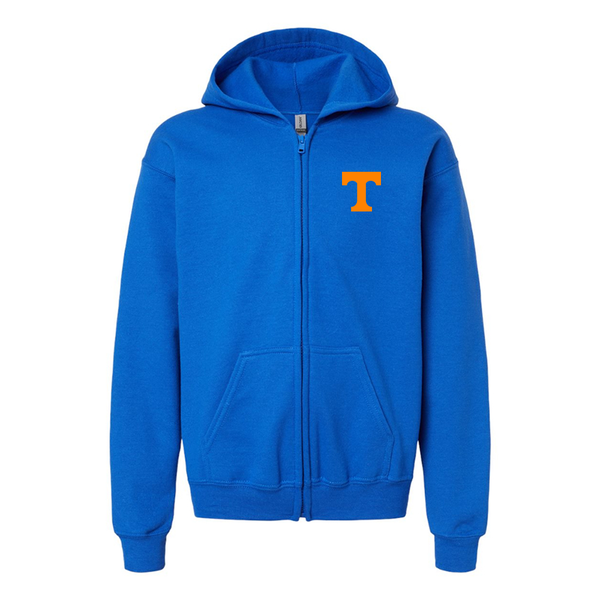 Gildan Heavy Blend Youth Tennessee Volunteers Full Zip Hooded Sweatshirt