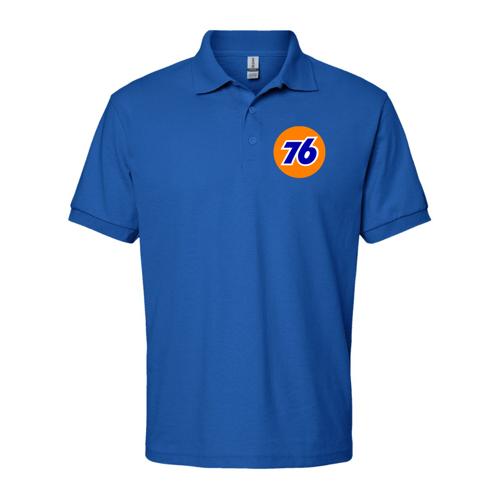 Men's 76 Gas Station Dry Blend Jersey Polo - Blue