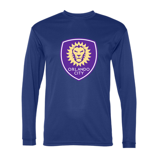 Men's Orlando City Soccer Polyester Long Sleeve T-Shirt