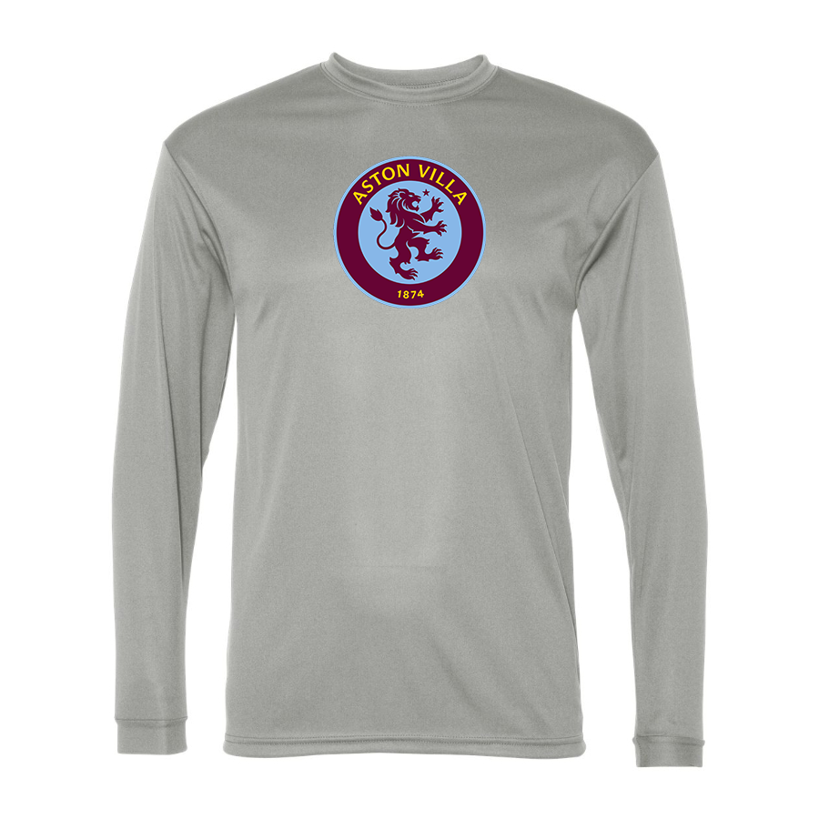Men's Aston Villa Polyester Long Sleeve T-Shirt
