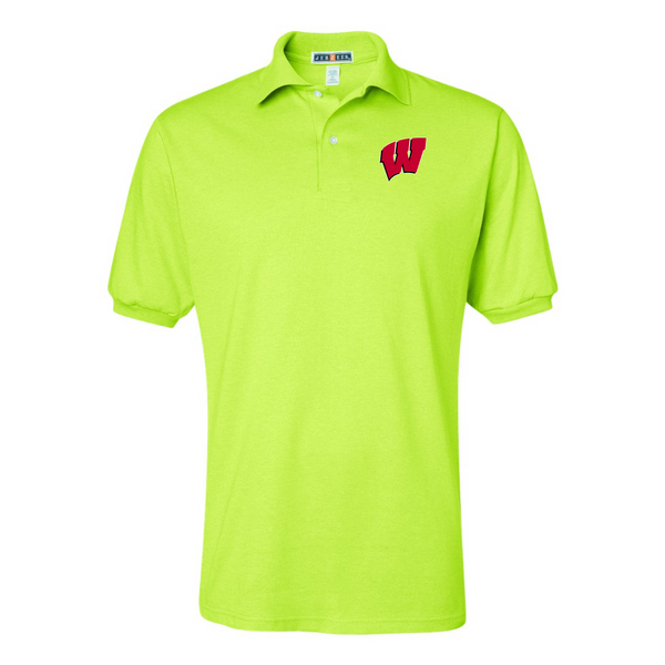 Men's  Wisconsin Badgers JERZEES  SpotShield polo