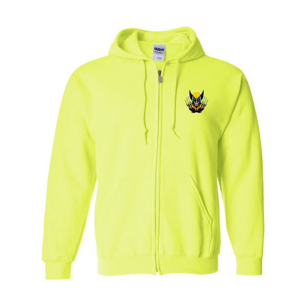 Men's Wolverine 2025 Art  Gildan  Heavy Blend Full Zip Hooded Sweatshirt