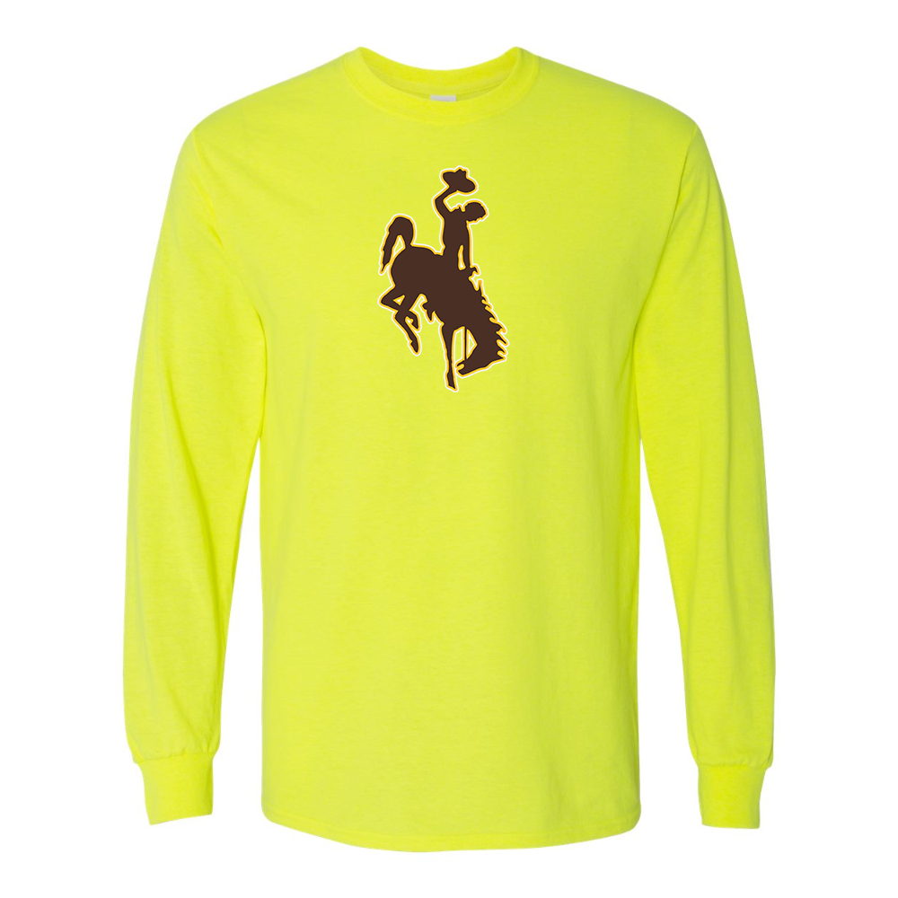 Men's  Wyoming Cowboys Gildan Heavy Cotton Long Sleeve T-Shirt